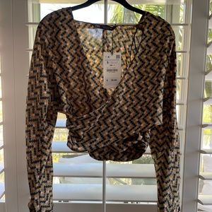 Zara low cut crop top